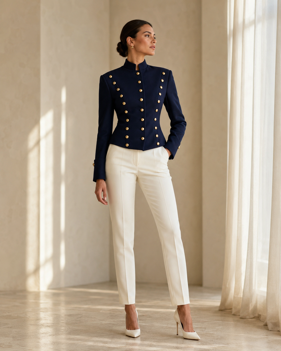 Multi Buttons Structured Jacket