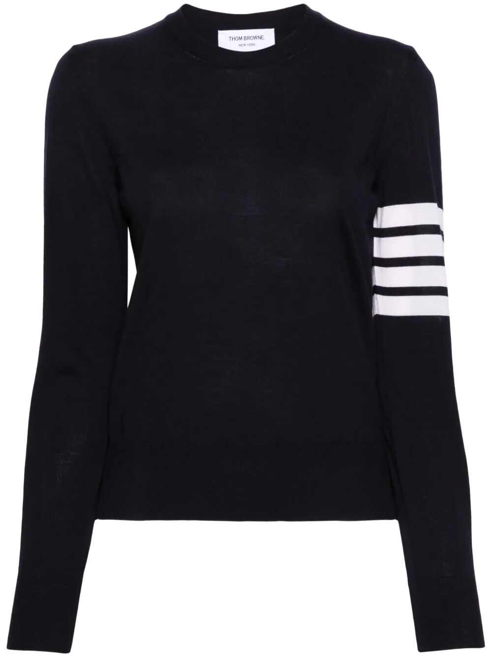 Thom Browne Women Wool 4-Bar Relaxed Pullover