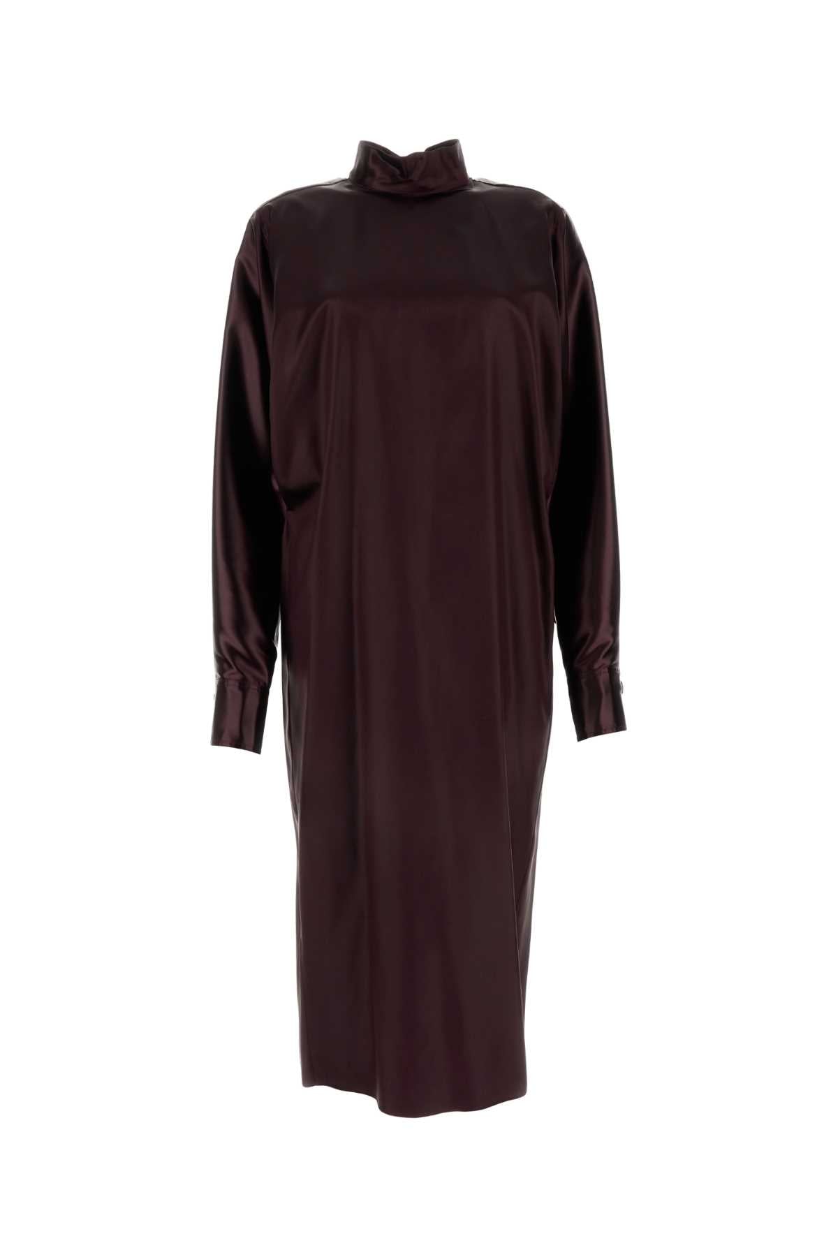 Salvatore Ferragamo Women Burgundy Satin Dress