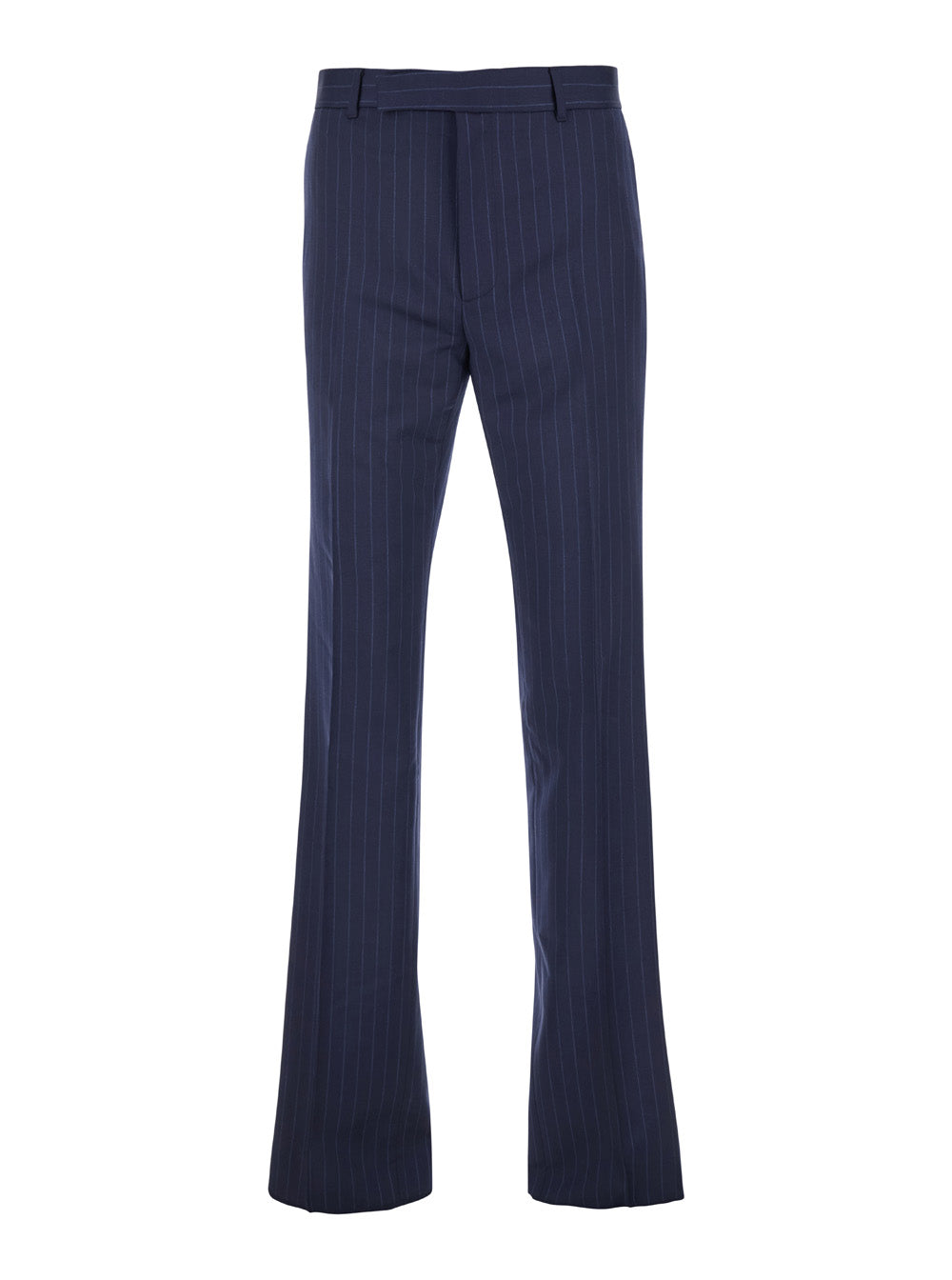 Givenchy Men Blue Flared Pants With High Waist In Wool Man