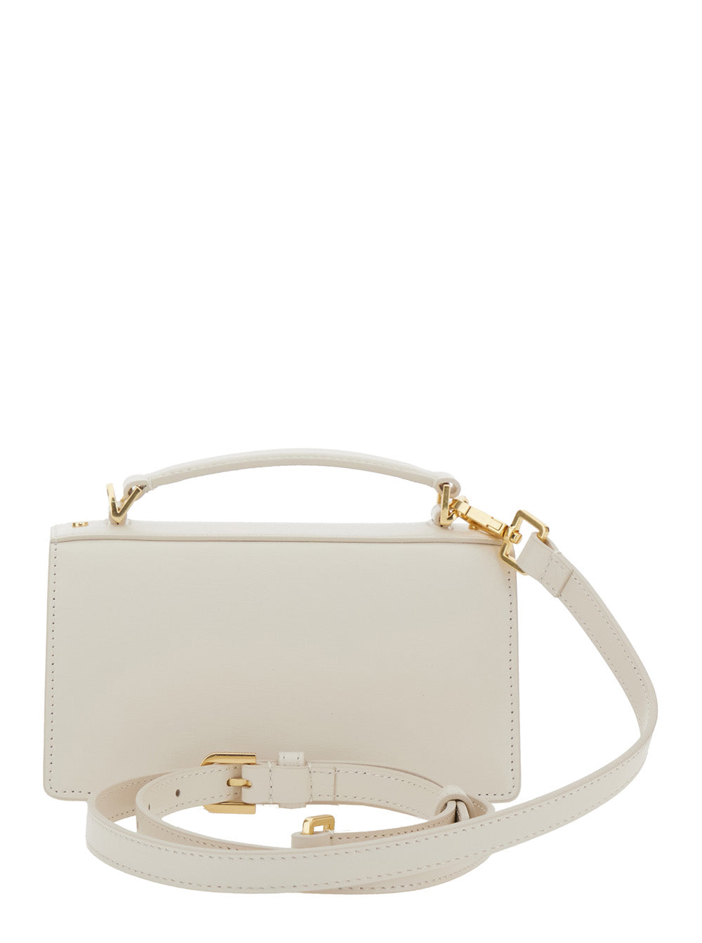 Golden Goose Women 'Venezia' White Hangbag With Adjustable And Removable Shoulder Strap And Clasp Closure In Leather Woman