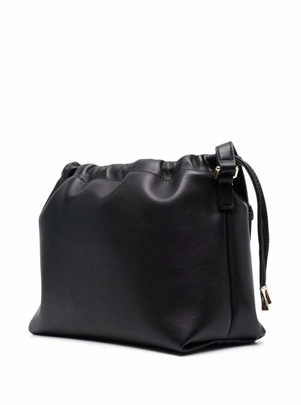 A.P.C. Women Black Crossbody Bag With Logo Lettering On The Front And Drawstring Closure In Ecoleather For Women