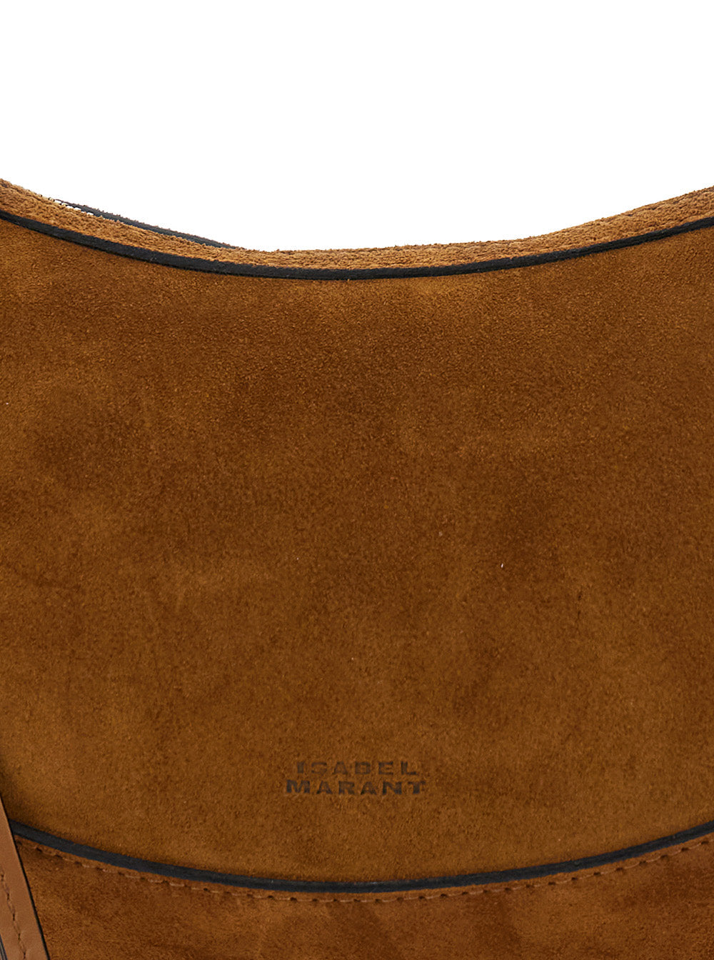 Isabel Marant Women Shoulder Bag 'Oskan Moon' With Logo Print On Front In Brown Suede For Women