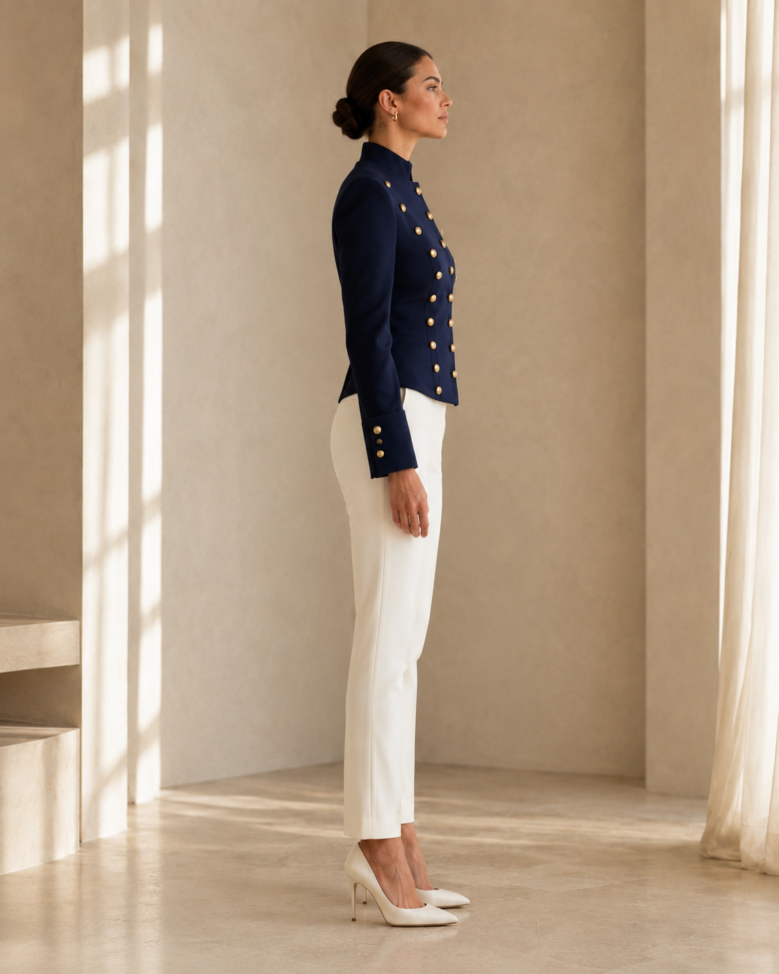 Multi Buttons Structured Jacket
