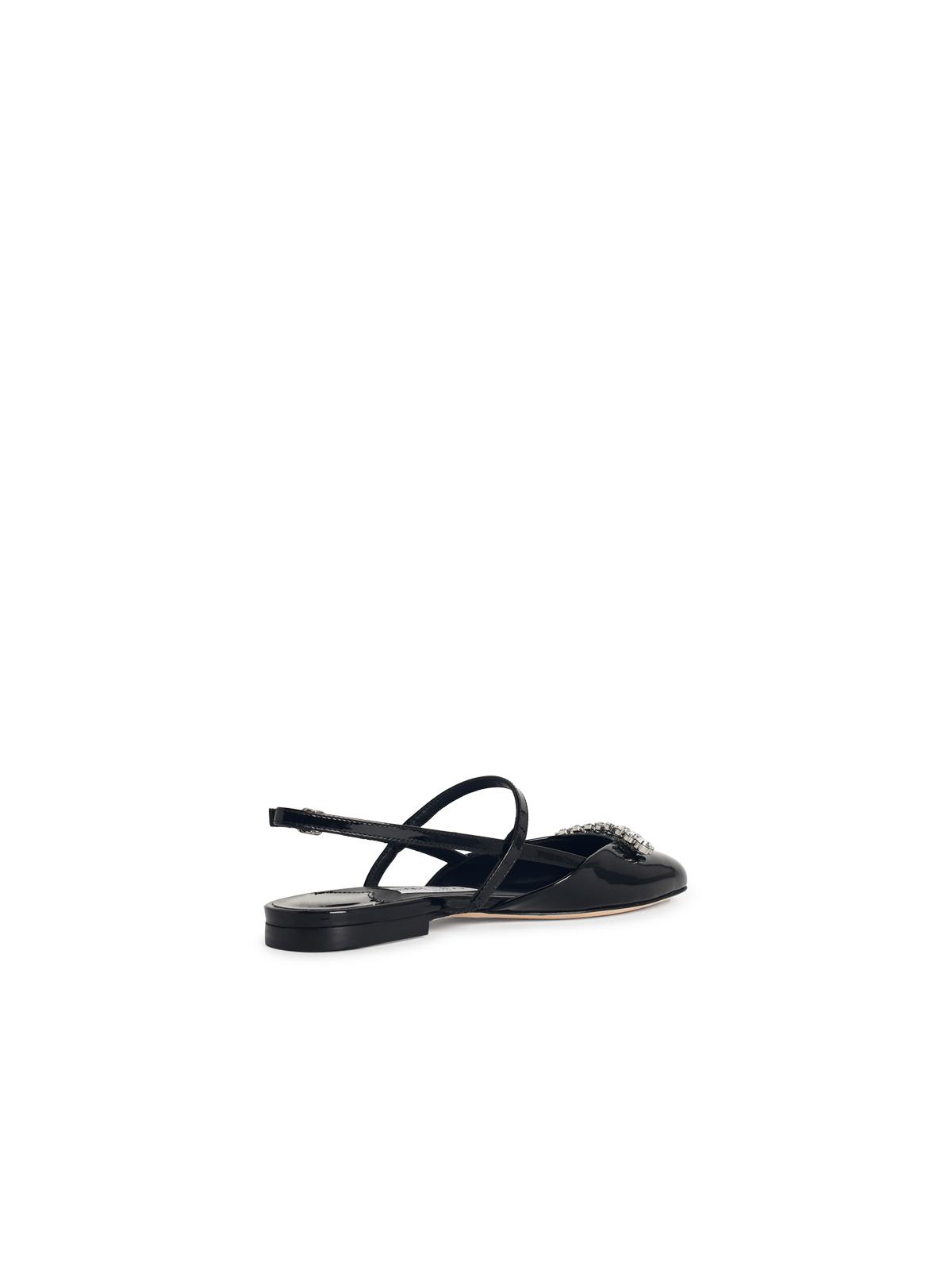 Jimmy Choo 'Belinda Sb Flat' Black Leather Ballet Flats Women
