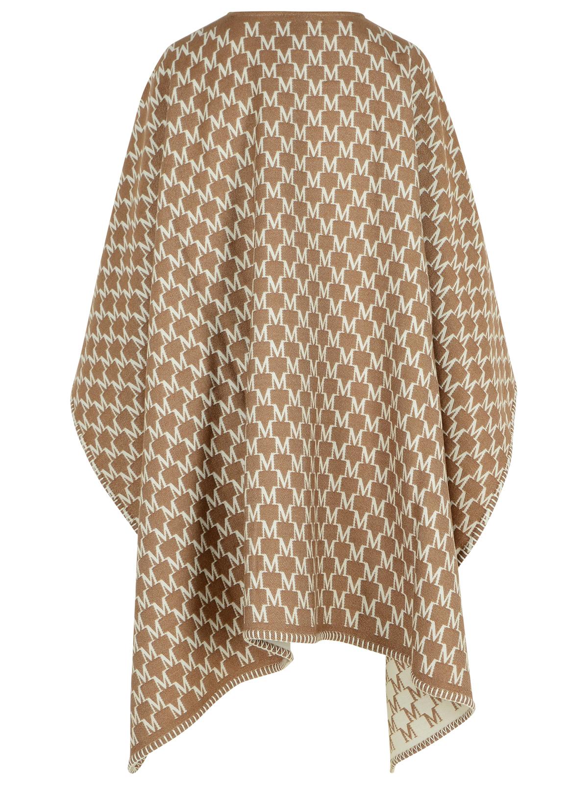 Max Mara 'Editti' Hood In Virgin Wool And Brown Cotton Women