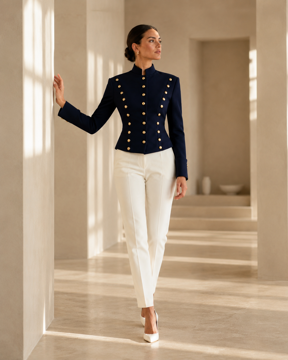 Multi Buttons Structured Jacket