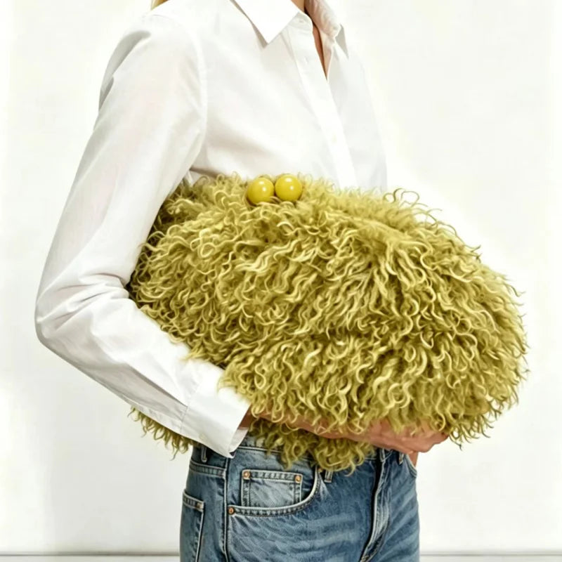 Kisslock Fringe Clutch Bag