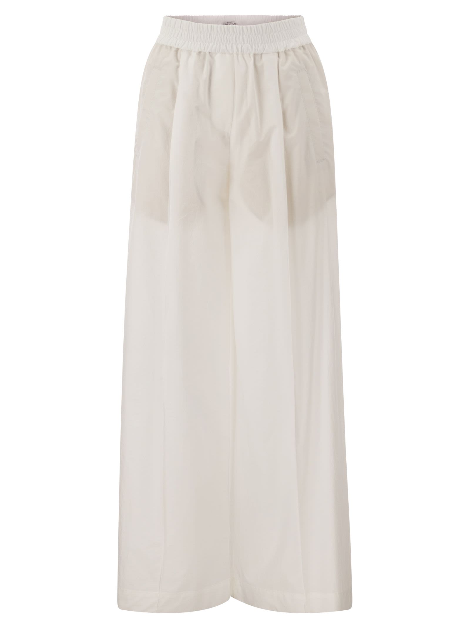 Brunello Cucinelli Women Relaxed Light Cotton Trousers