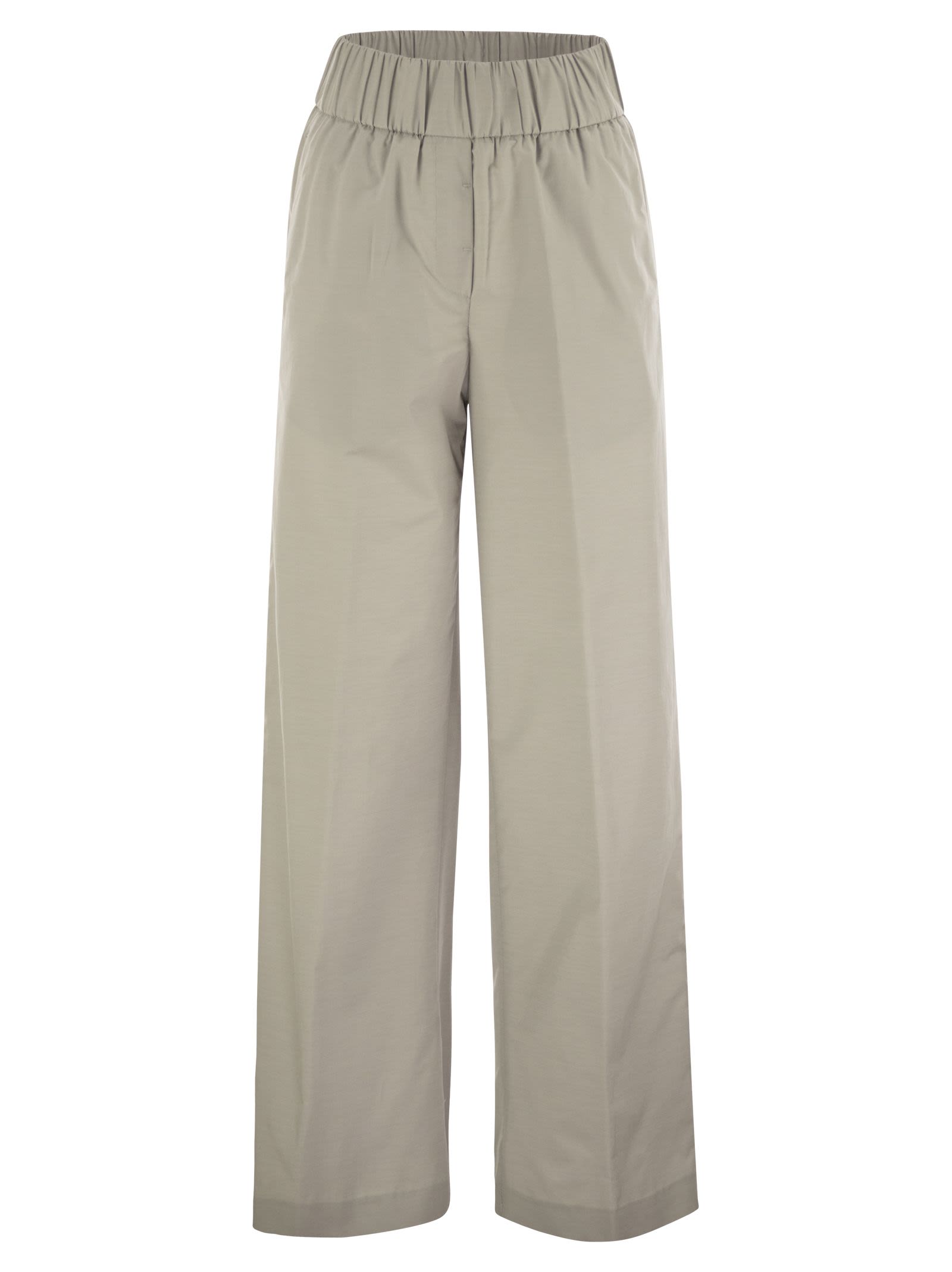 Peserico Women Trousers In Lightweight Technical Cotton Canvas