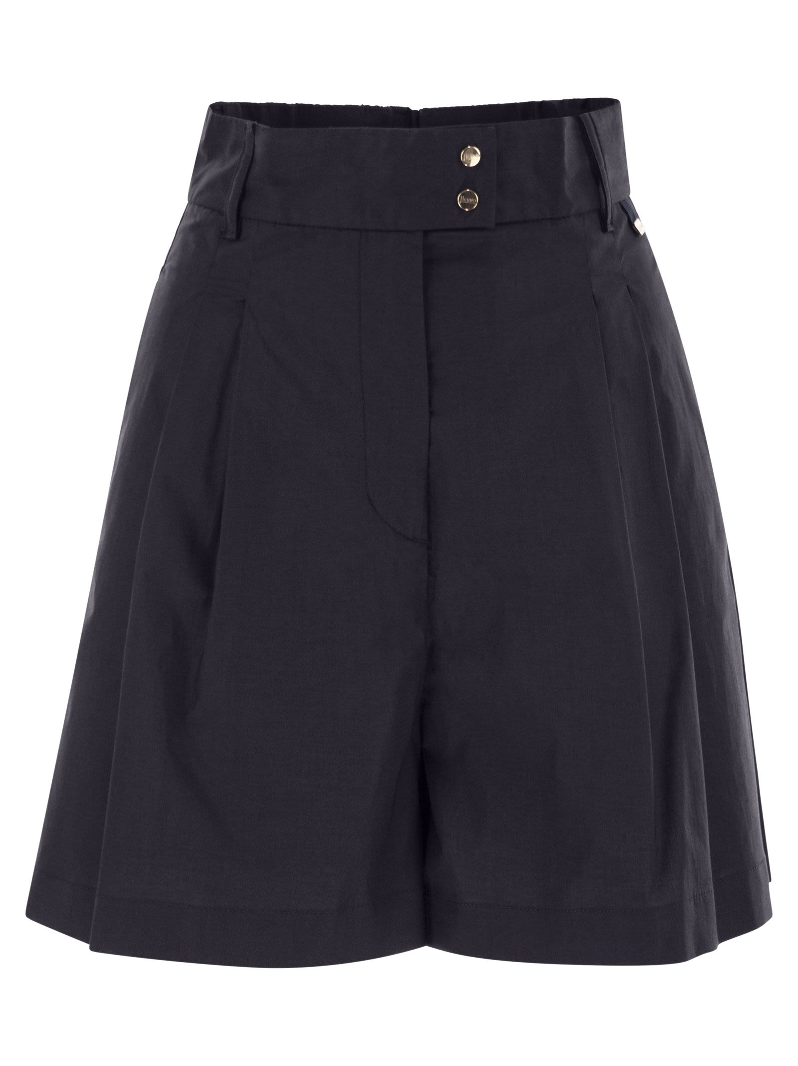 Herno Women Stretch Cotton Bermuda Shorts