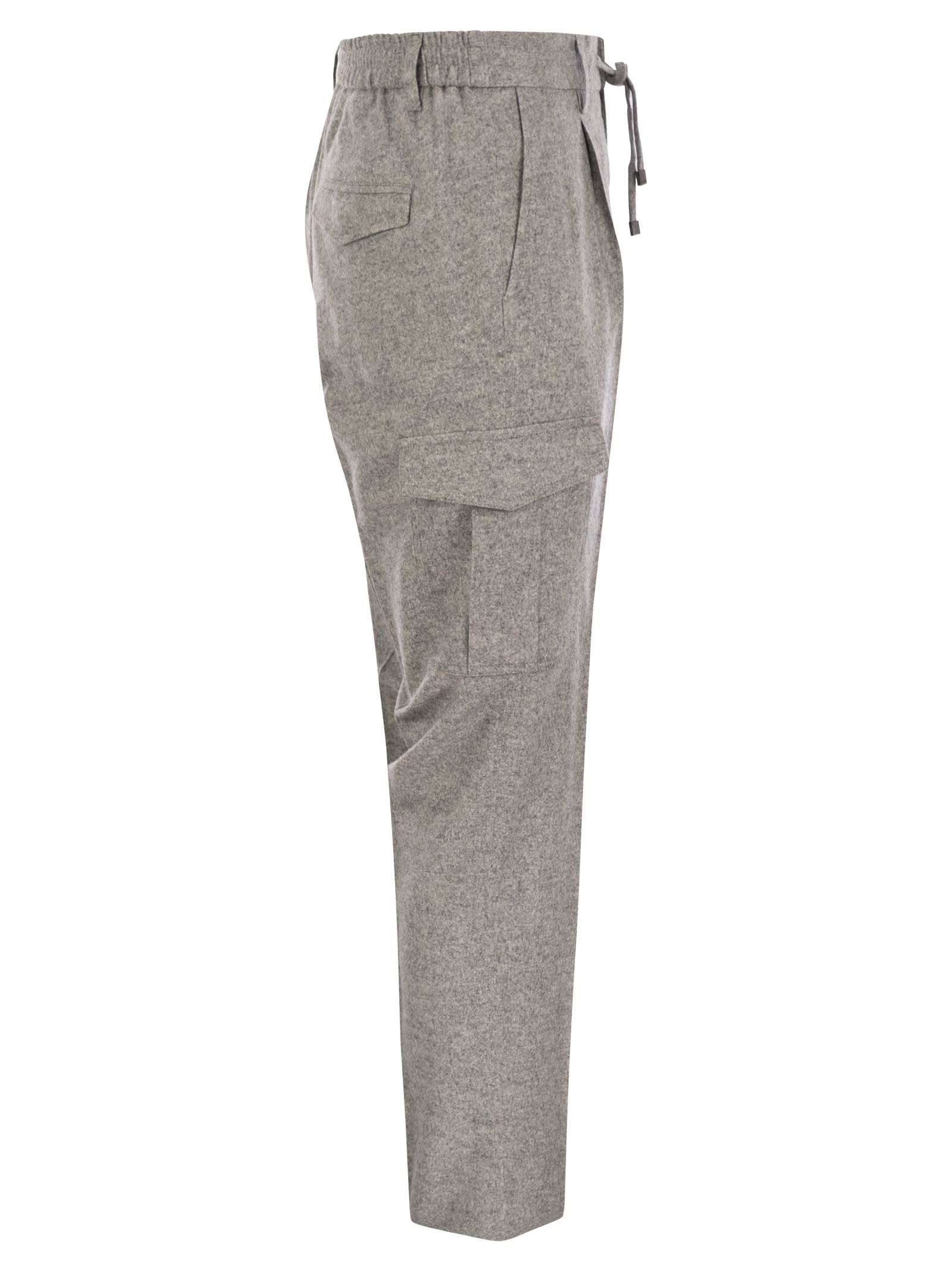 Peserico Men Wool, Silk And Cashmere Jogger Trousers