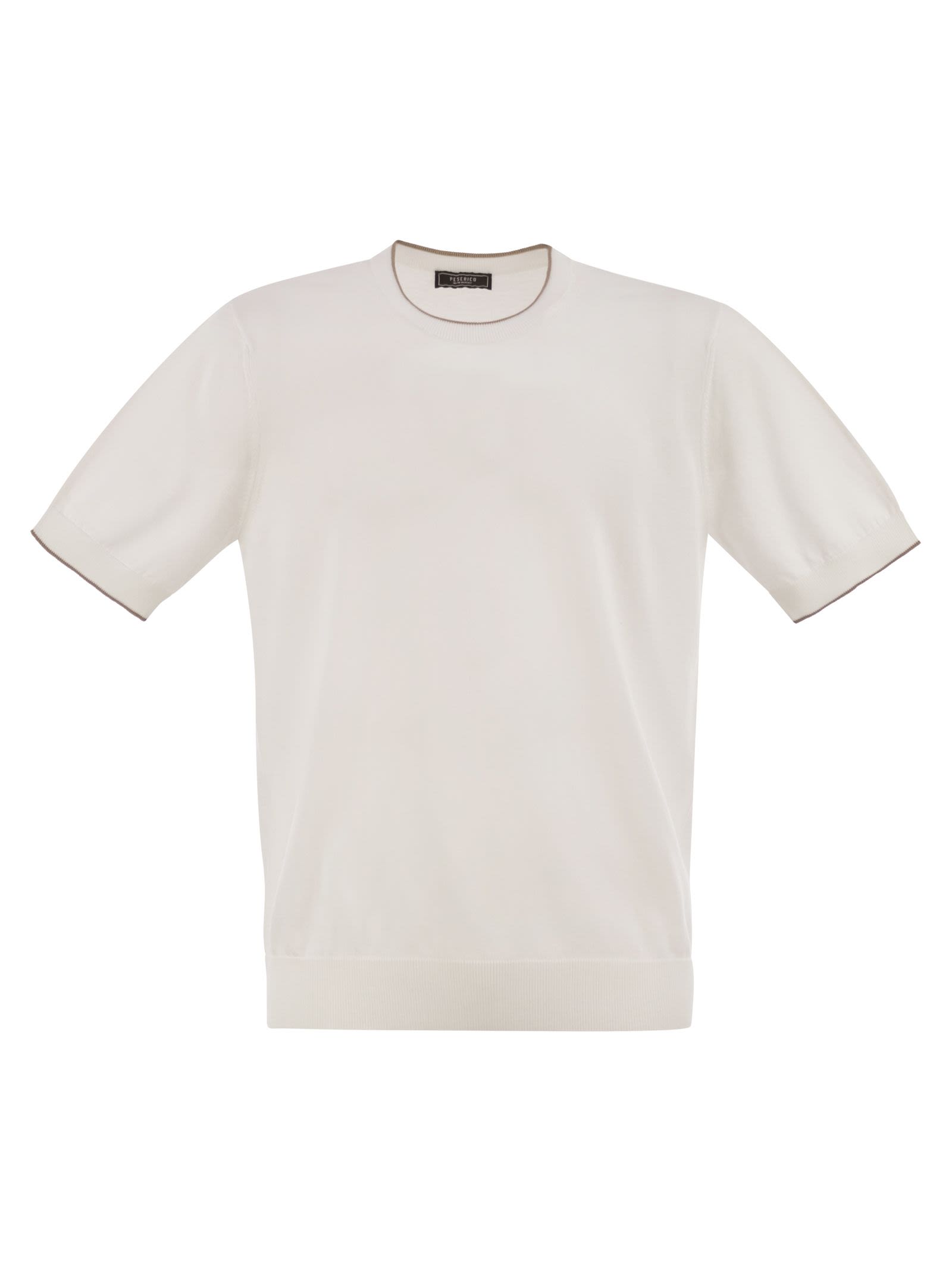 Peserico Men T-Shirt In Pure Cotton Yarn