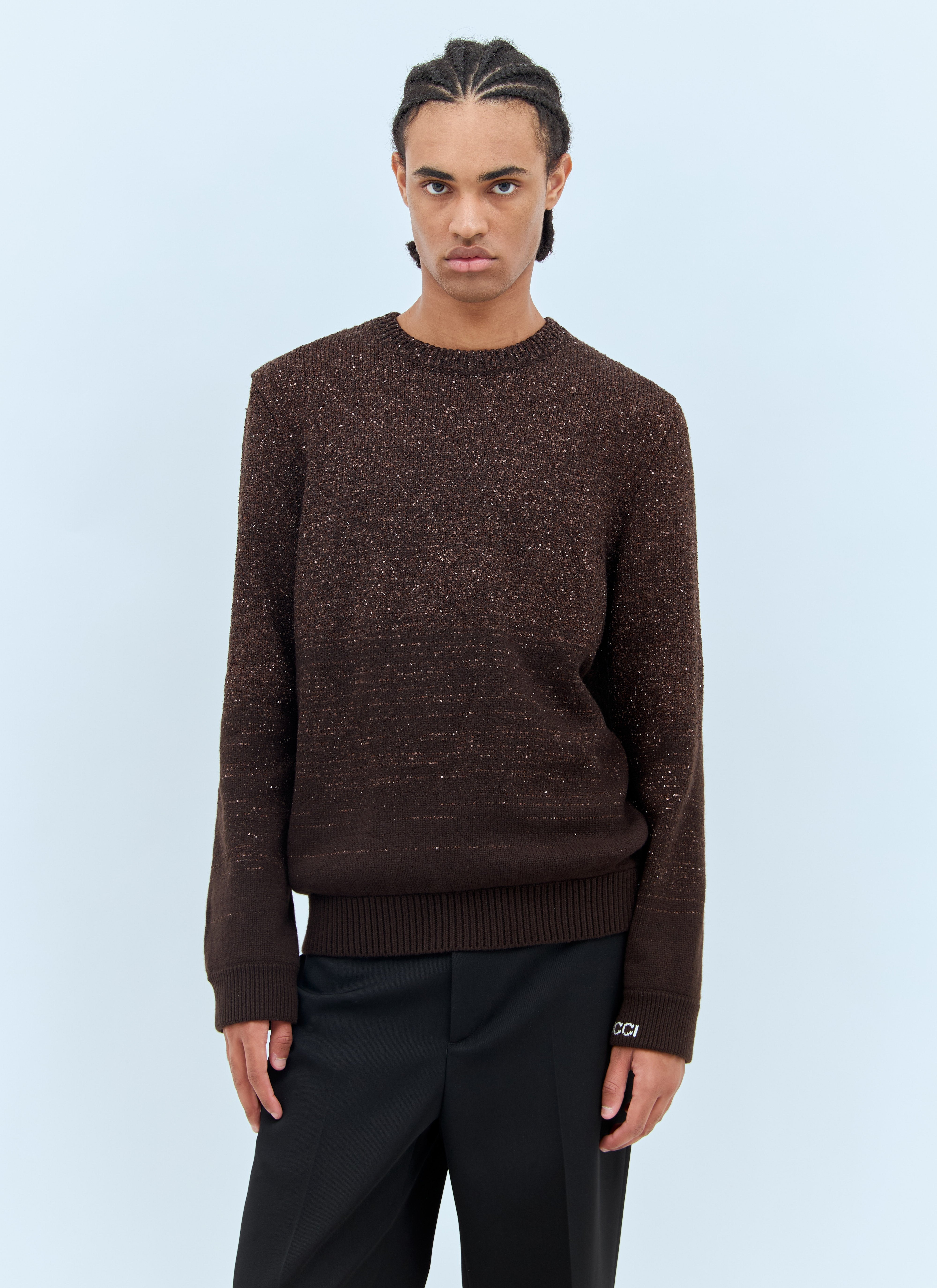 Gucci Men Sequin Crewneck Sweater