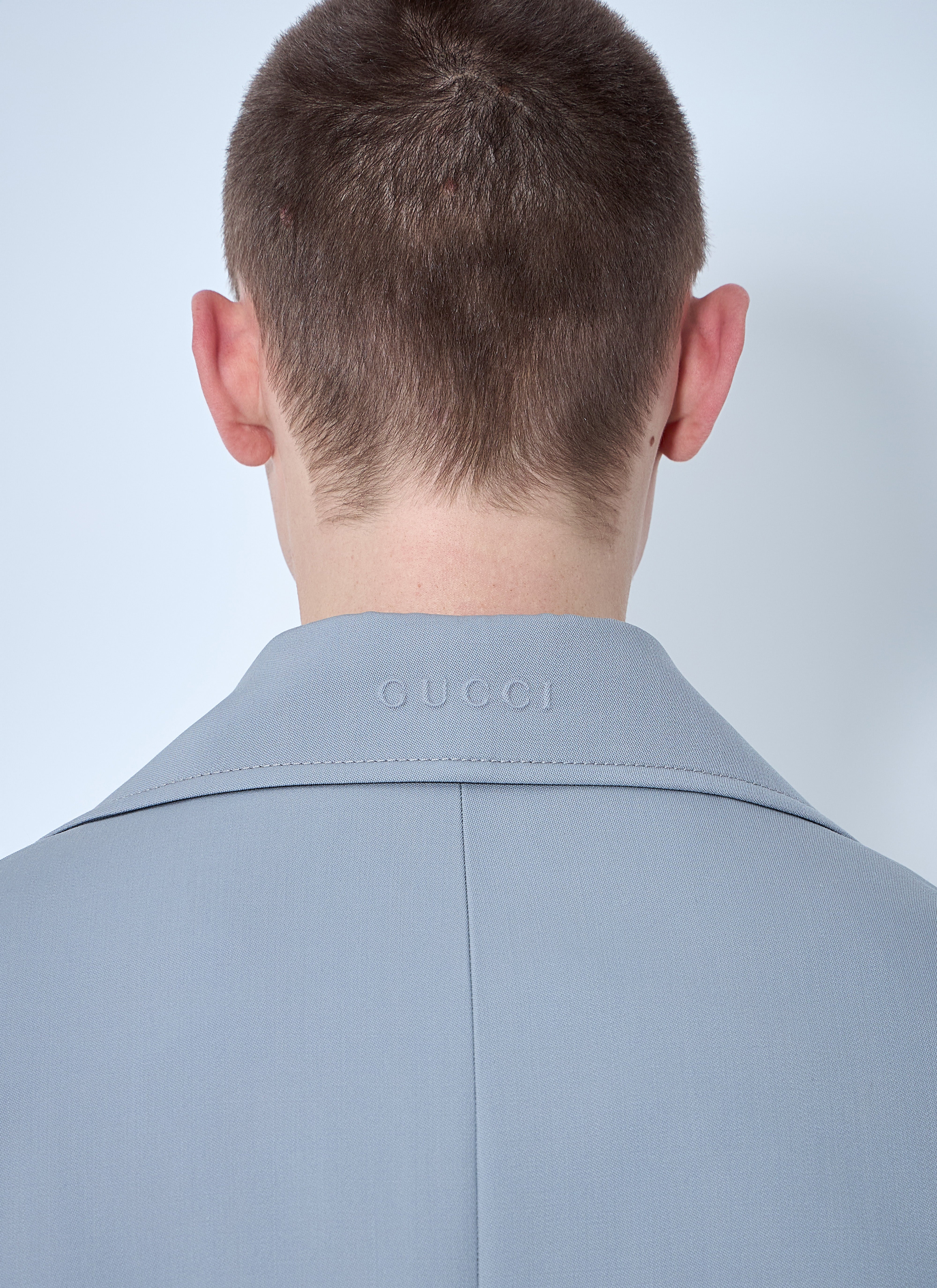 Gucci Men Single-Breasted Wool Coat