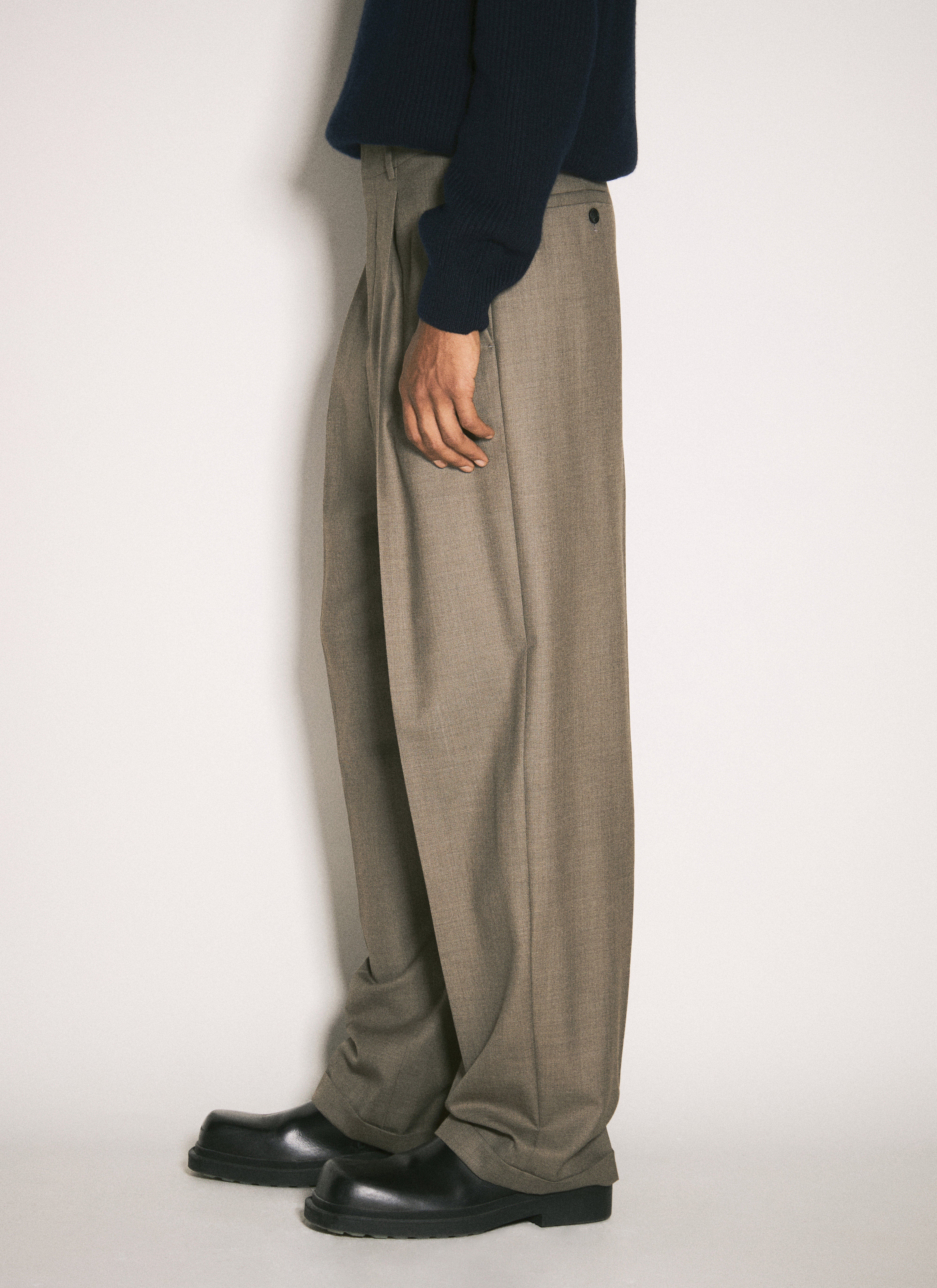 Saint Laurent Men Wool Tailored Pants
