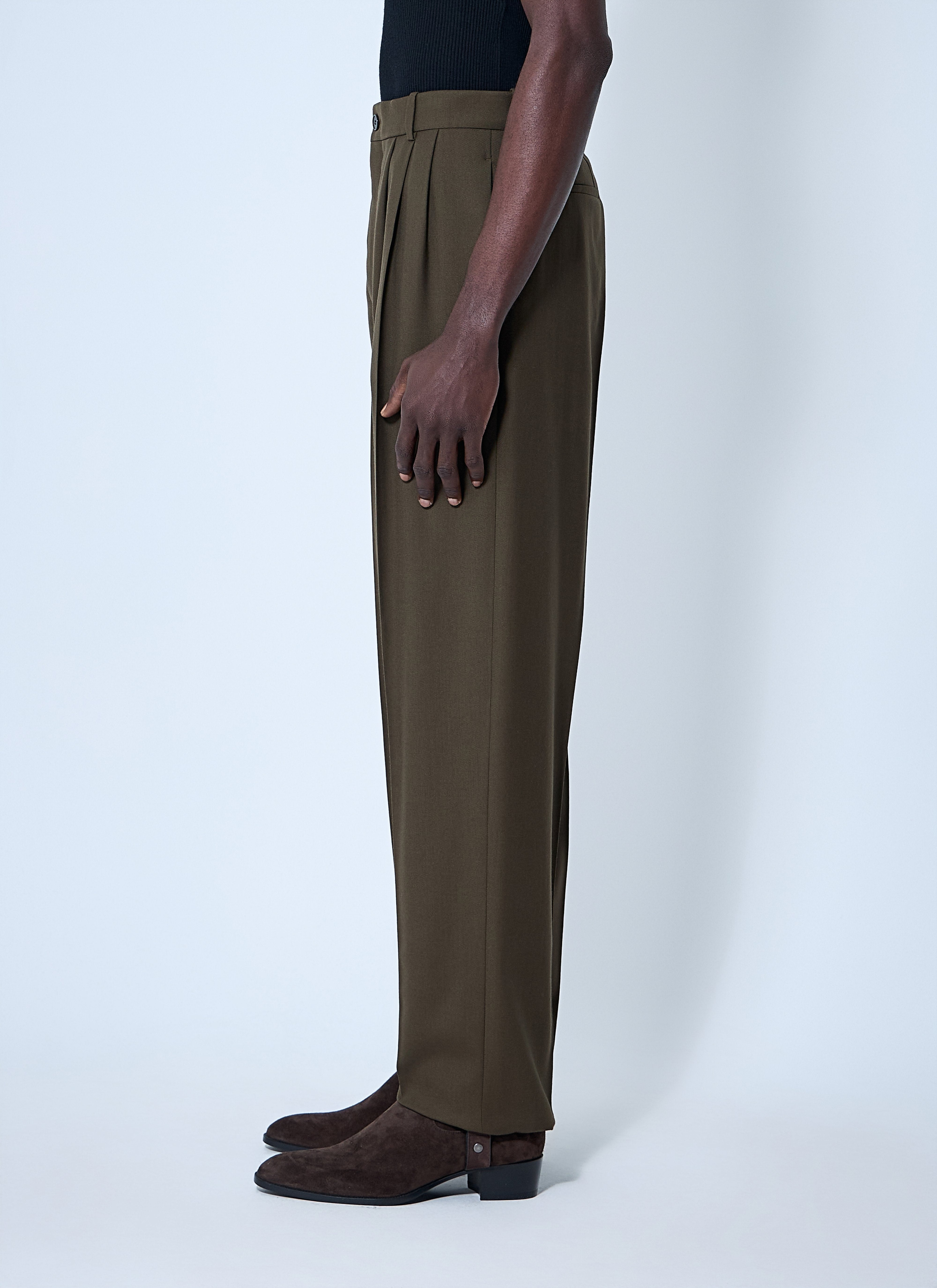 Saint Laurent Men Wool Tailored Pants