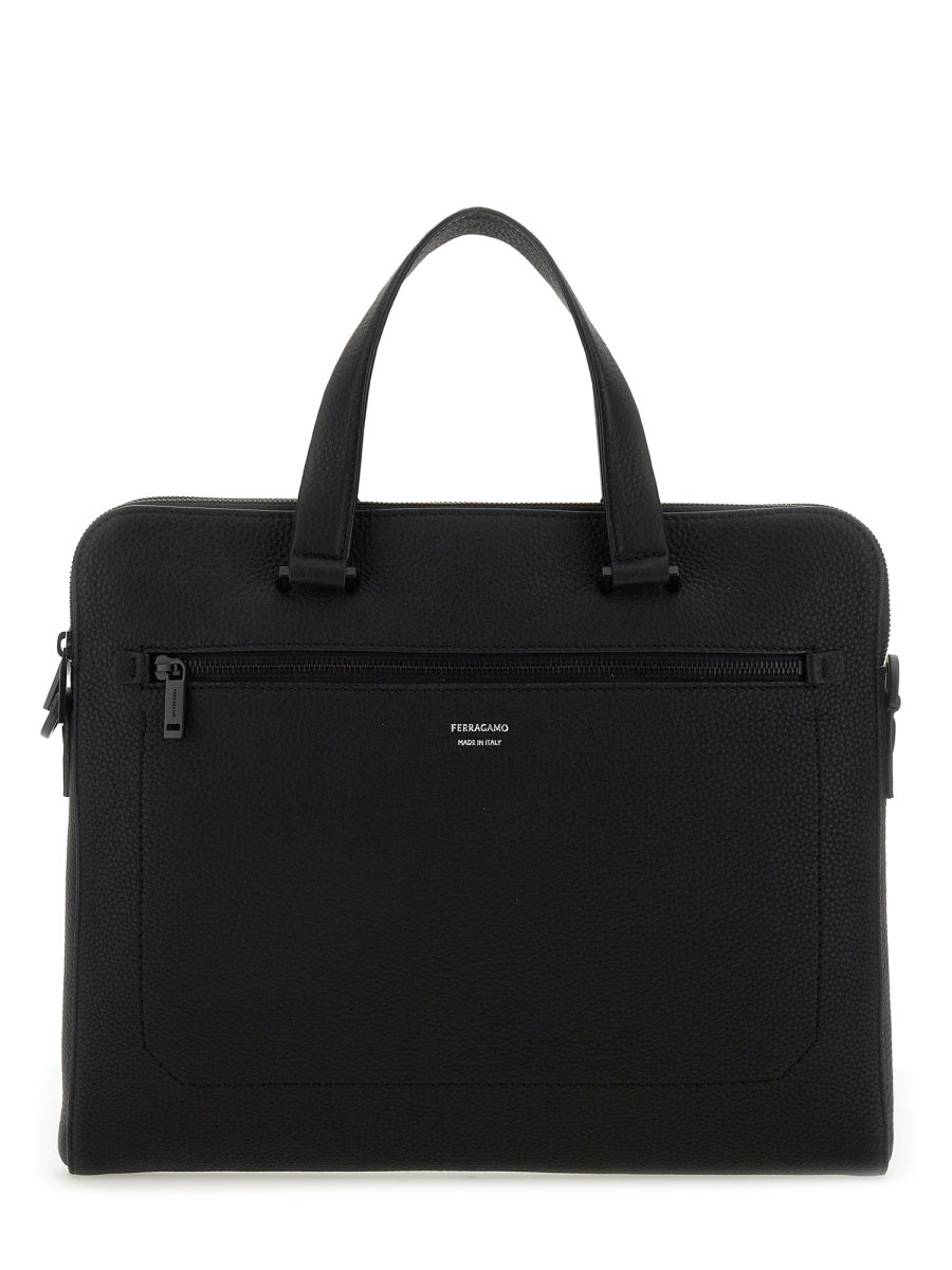 Ferragamo Men Leather Business Bag