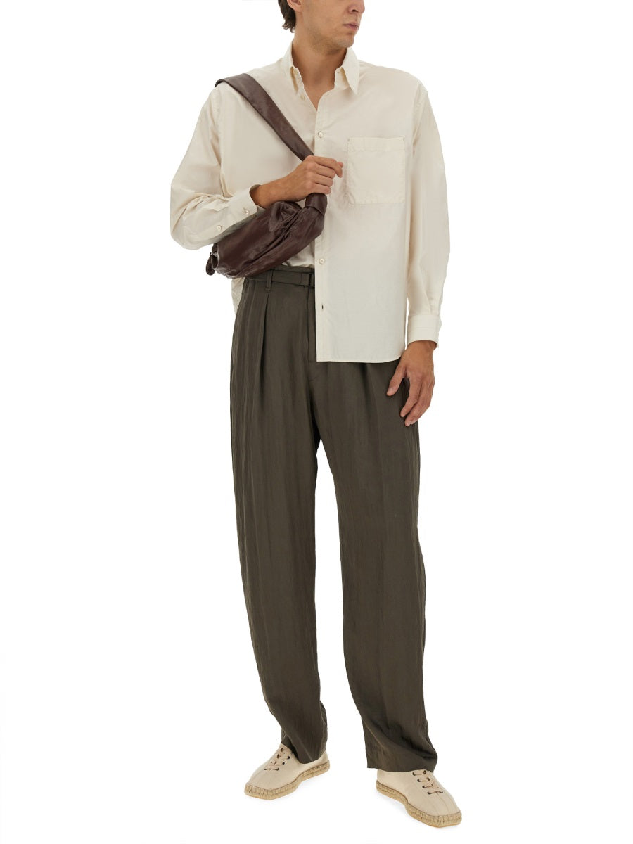 Lemaire Men Cotton And Silk Shirt
