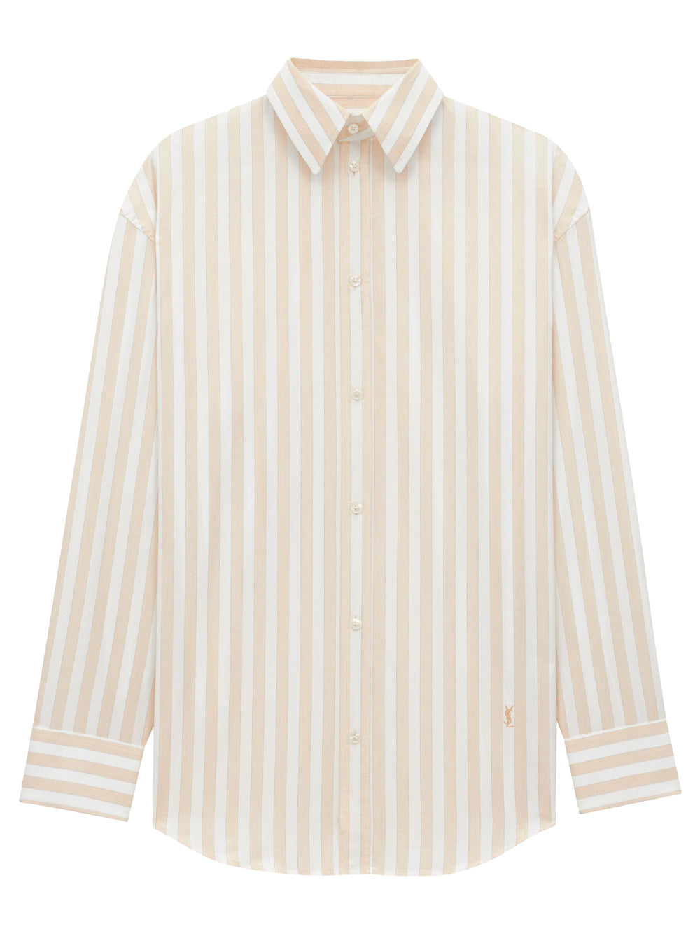 Saint Laurent Women Striped Cotton Cassandre Shirt