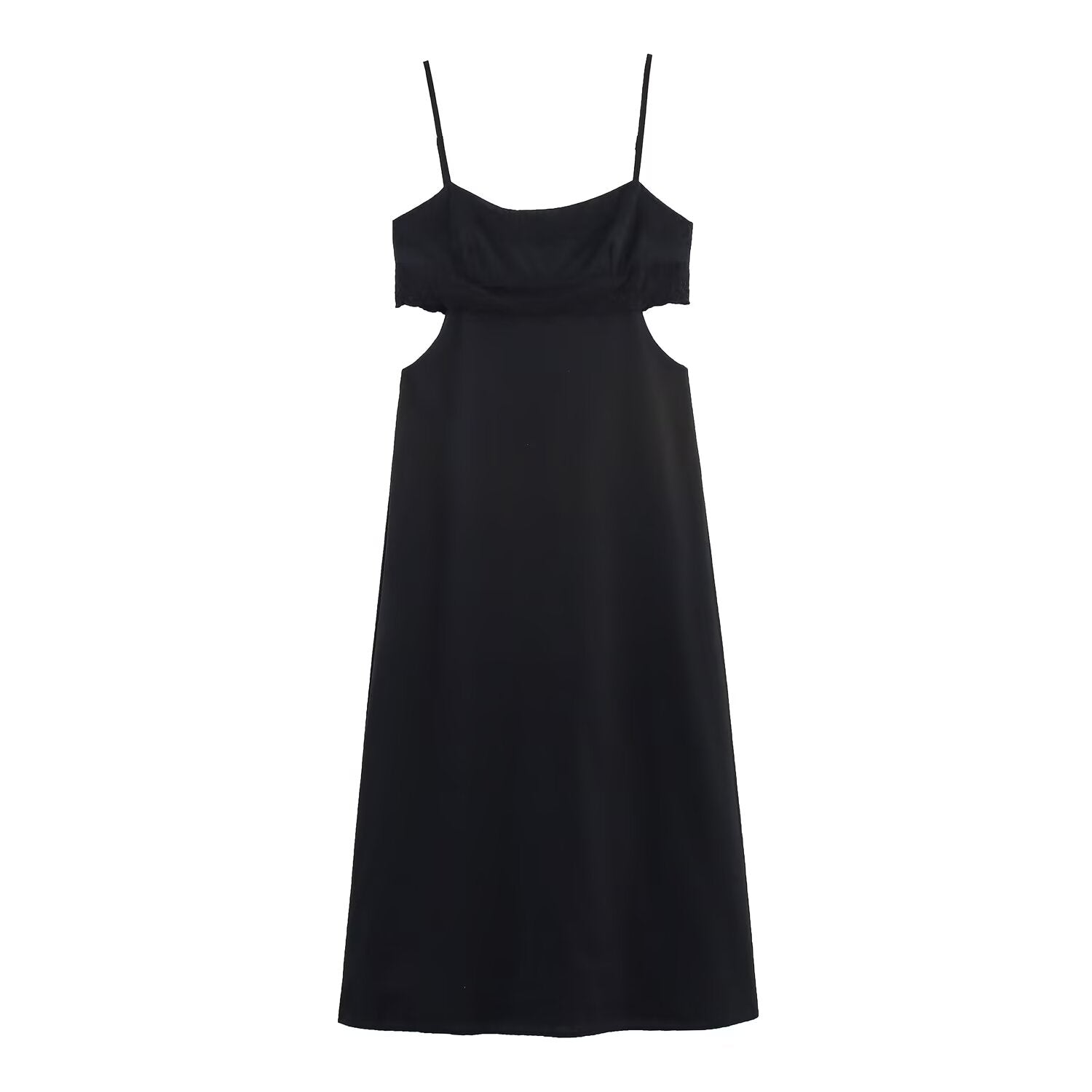 Cutout Lace Trim Dress