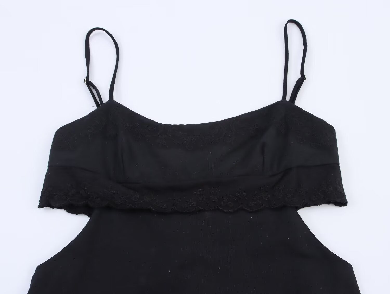 Cutout Lace Trim Dress