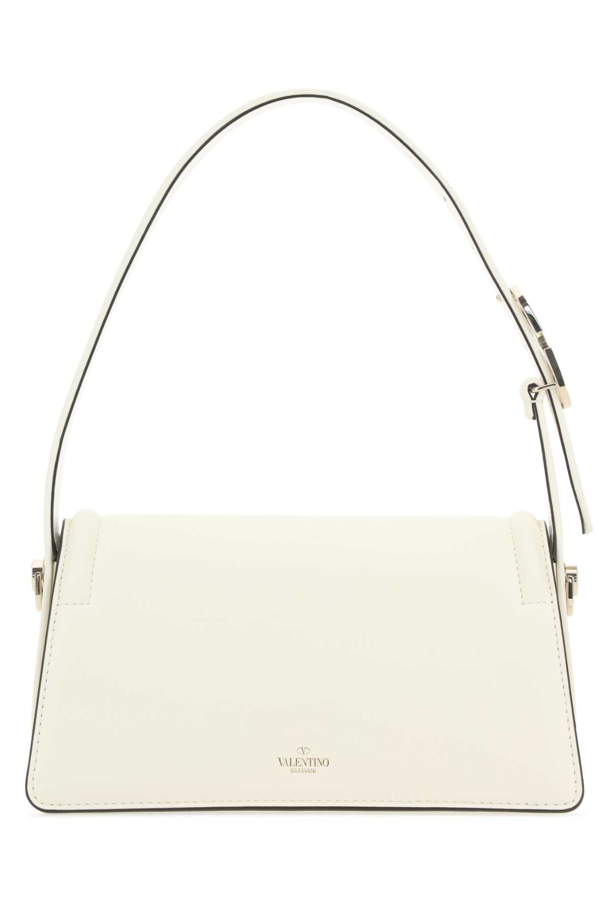 Valentino Garavani Women Ivory Leather Le Grand Deuxieme Shoulder Bag