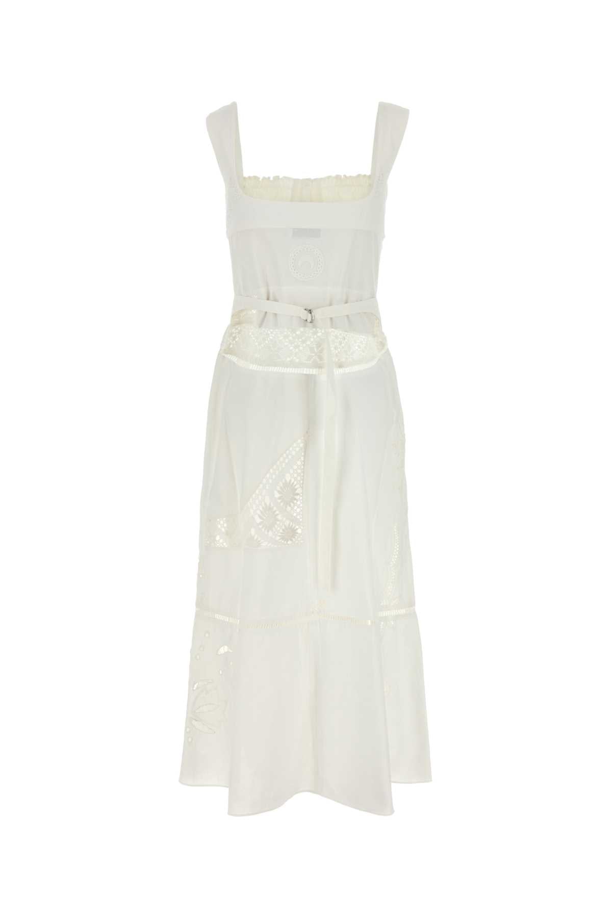 Marine Serre Women White Cotton Dress