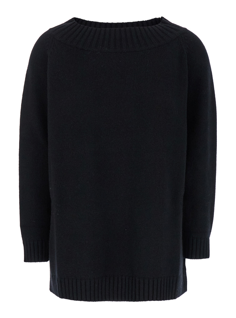 Max Mara Women 'Radames' Black Sweater With Boat Neckline In Wool And Cashmere Woman