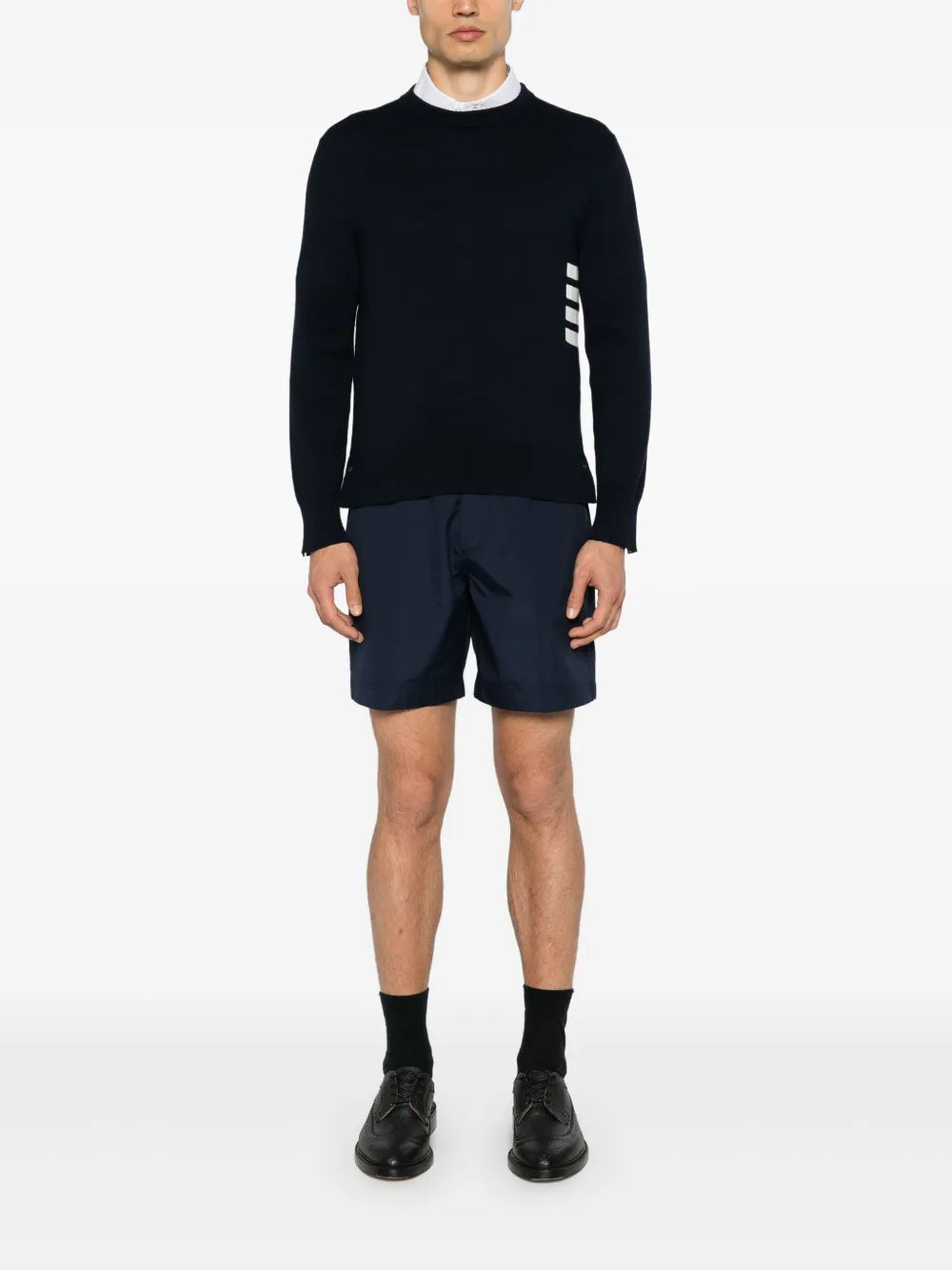 Thom Browne Men 4-Stripe Detail Sweater