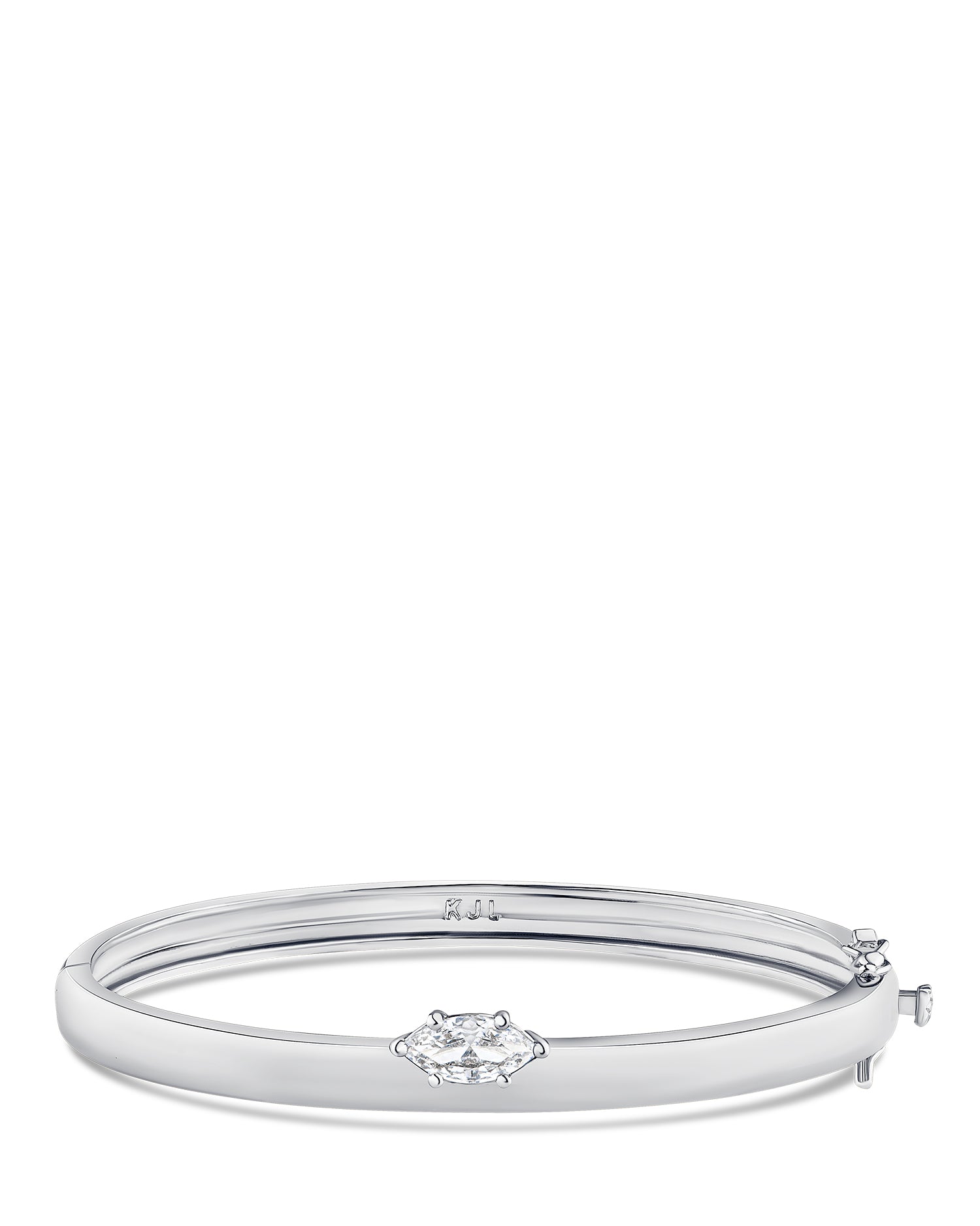 Marquise CZ Hinged Bangle
