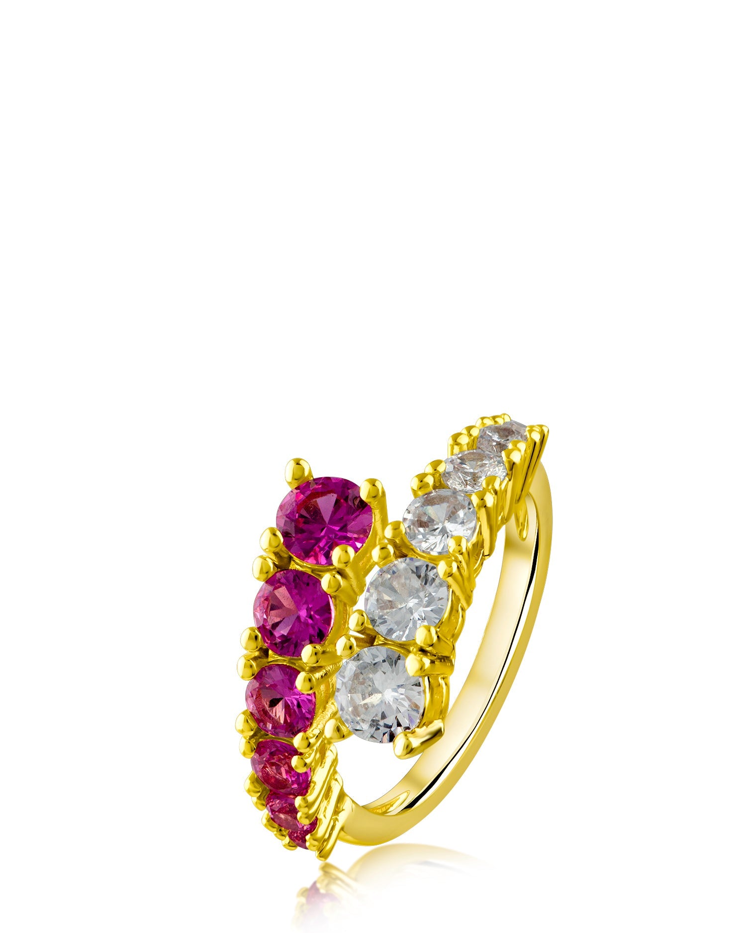 Round CZ Wrap Ring