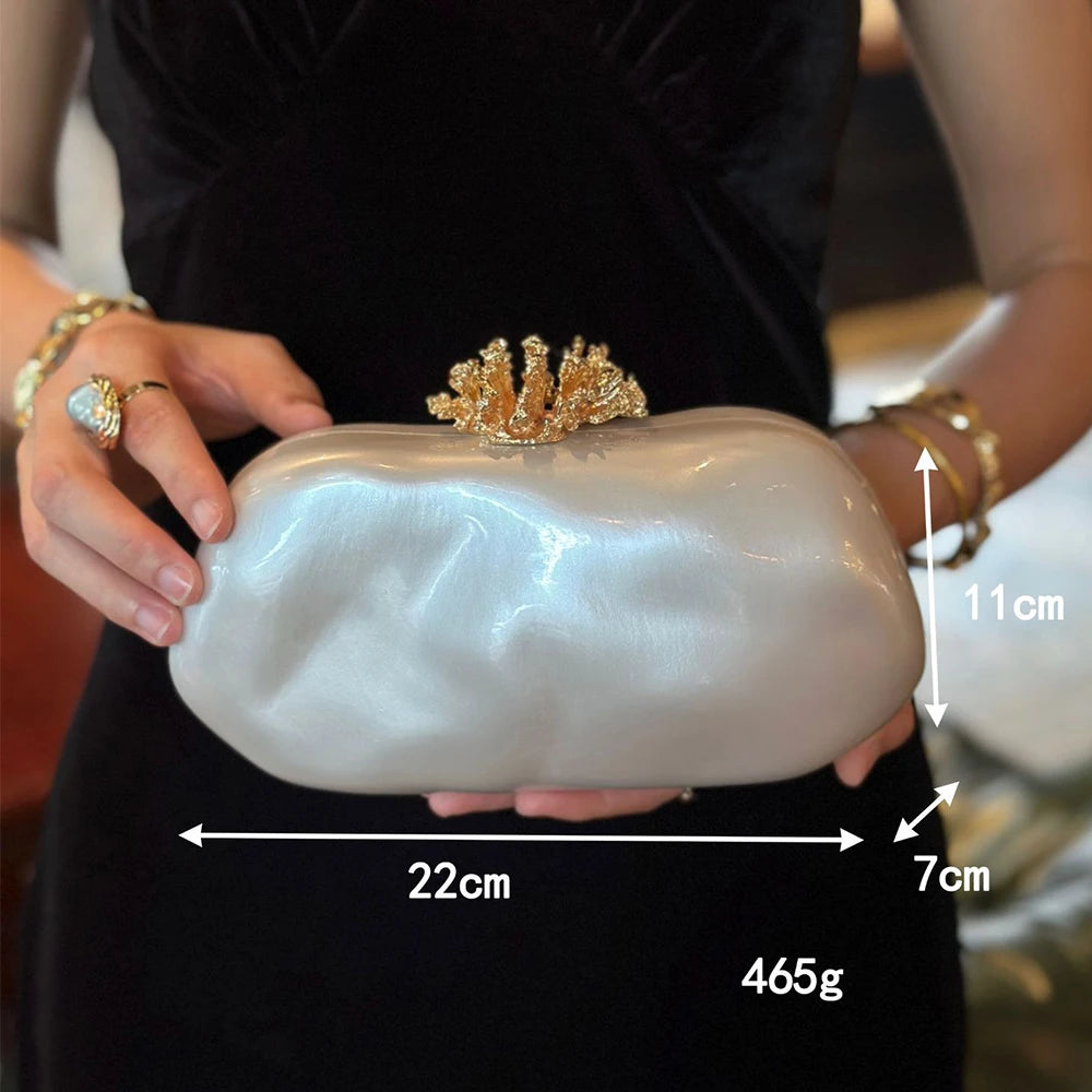 Acrylic Mother of Pearl Coral Bag