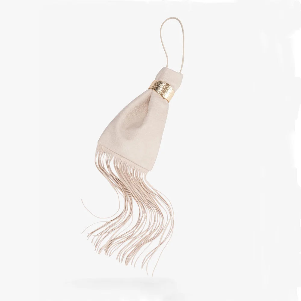 Faux Leather Tassel Bag