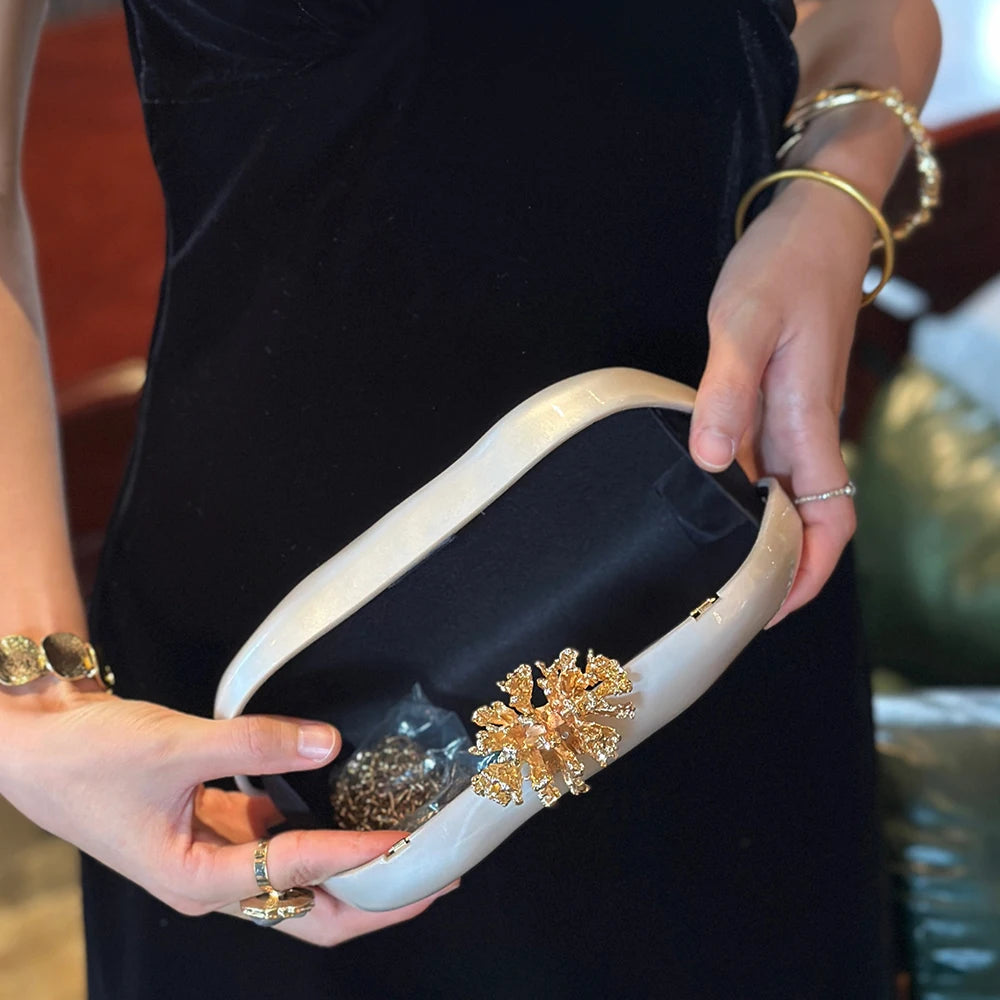 Acrylic Mother of Pearl Coral Bag