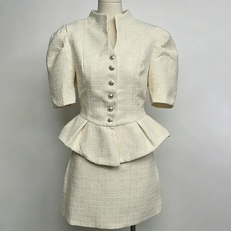 Chic Tweed Two Piece Set