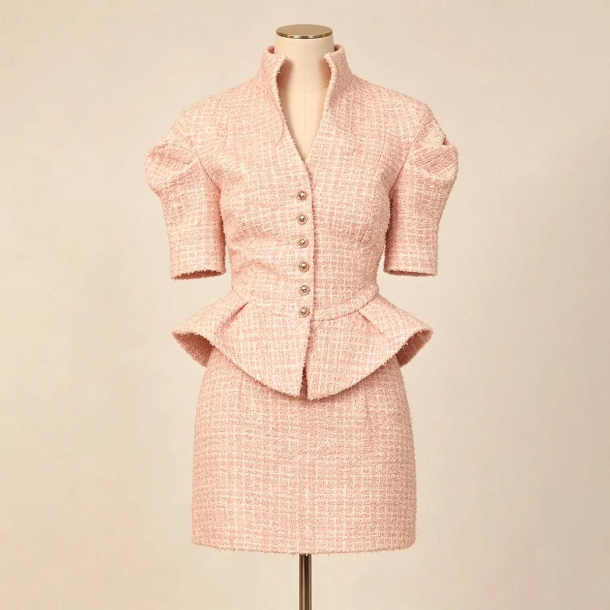 Chic Tweed Two Piece Set