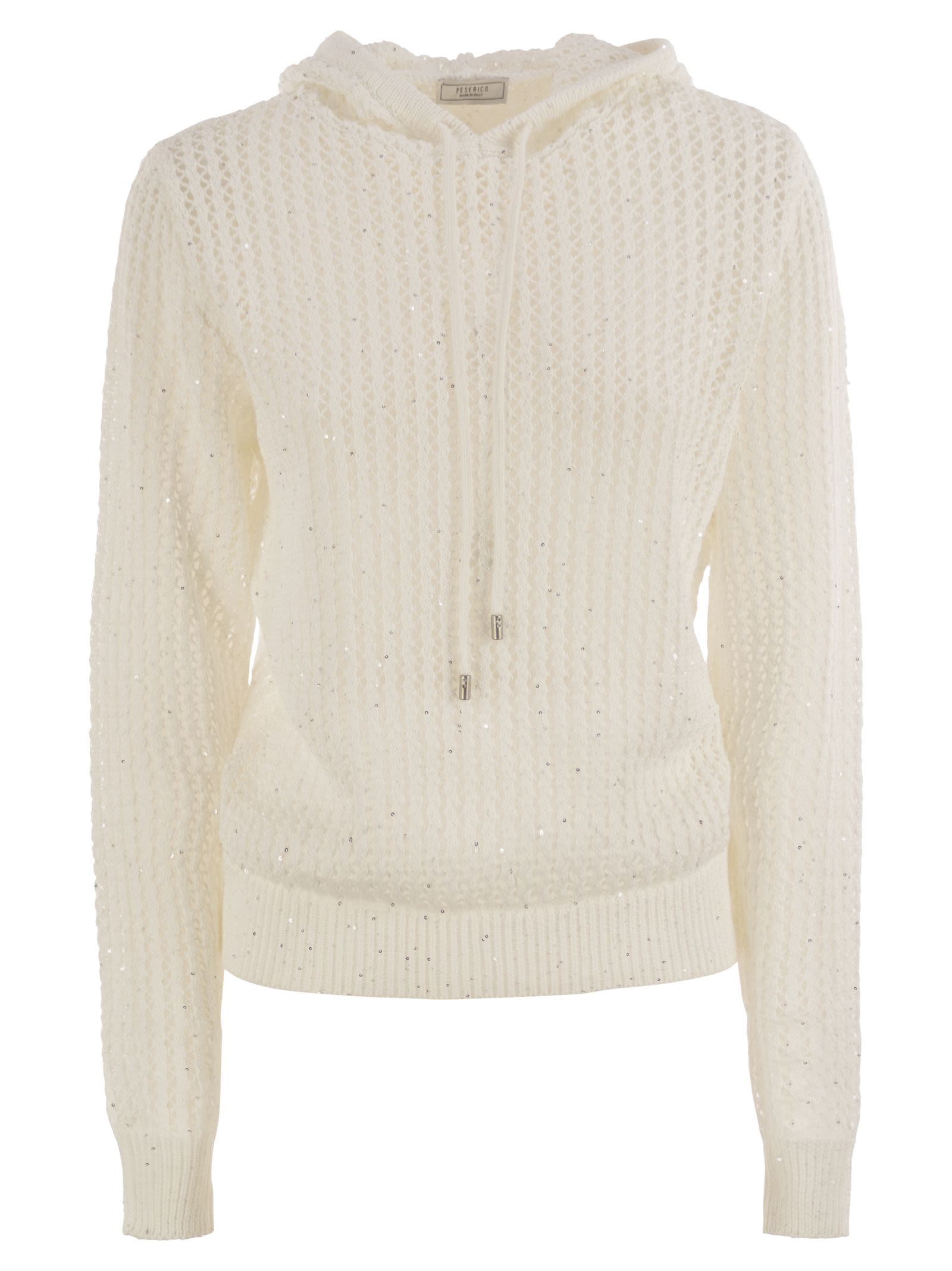 Peserico Women Pure Cotton Cordonet Jumper With Sequins