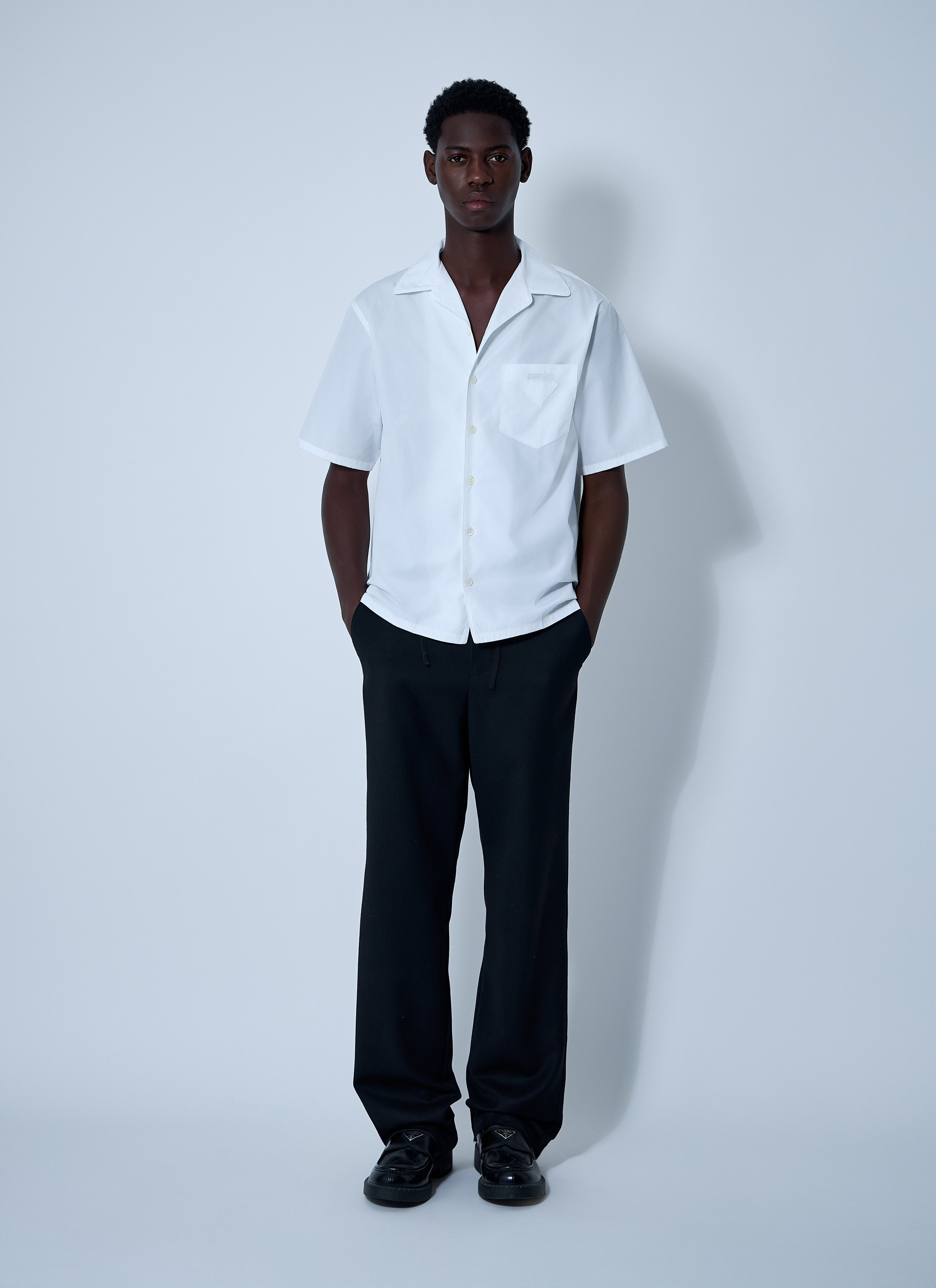 Prada Men Logo Motif Shirt